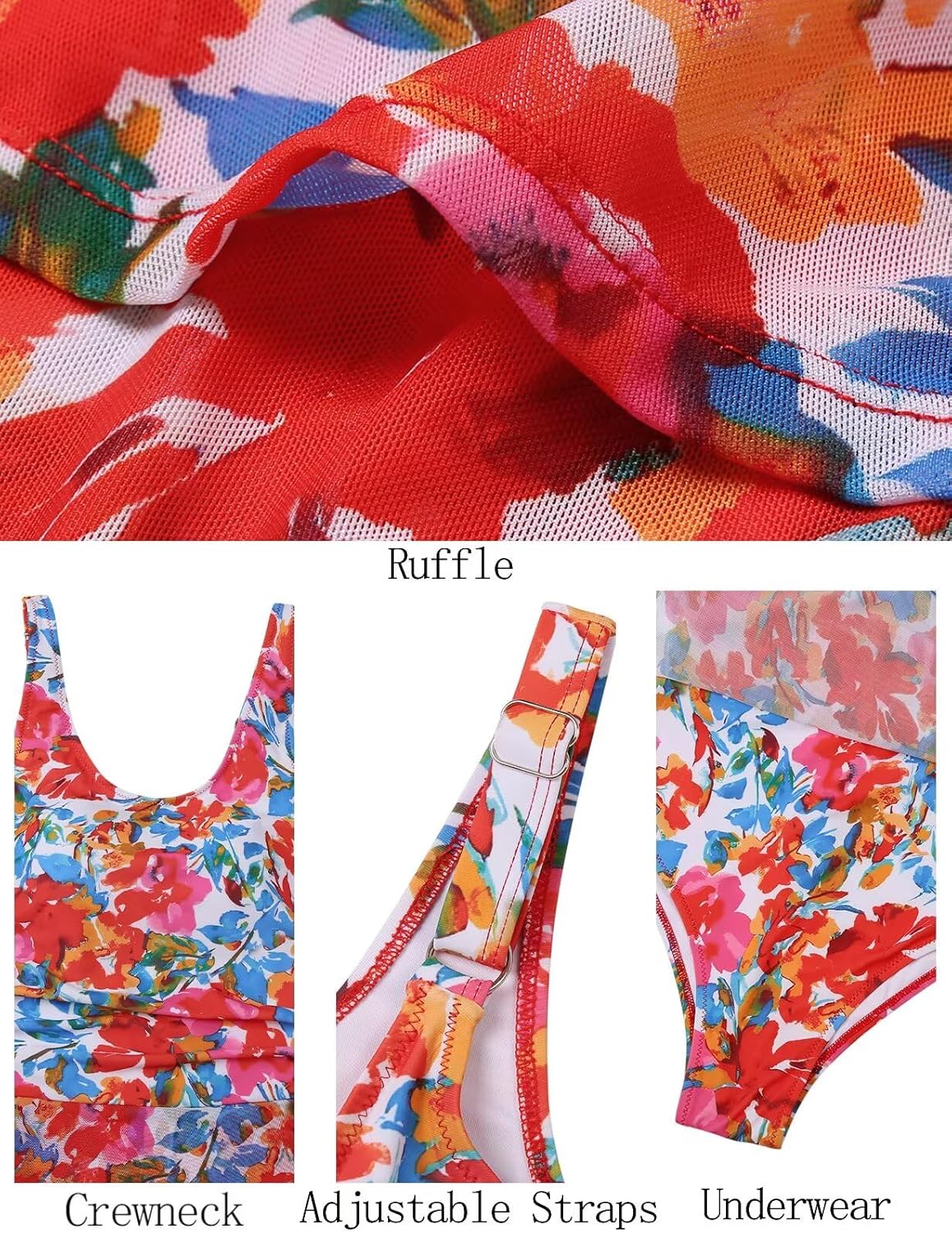 CiCiBird Women One Piece Tummy Control Swimsuit Modest Swim Dress Bathing Suit Skirt Swimwear - Image 5