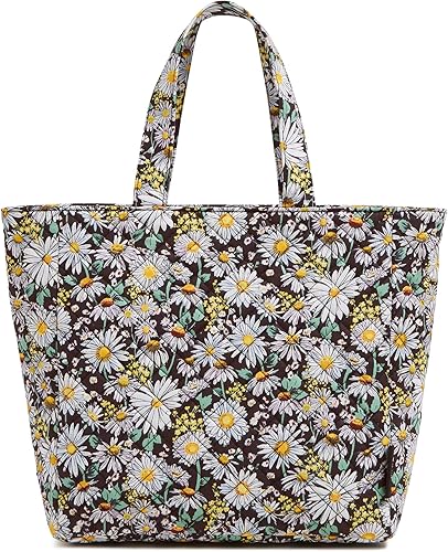 Vista 8 de Lonchera de algodón para el almuerzo, botánica Ditsy Botánico Ditsy