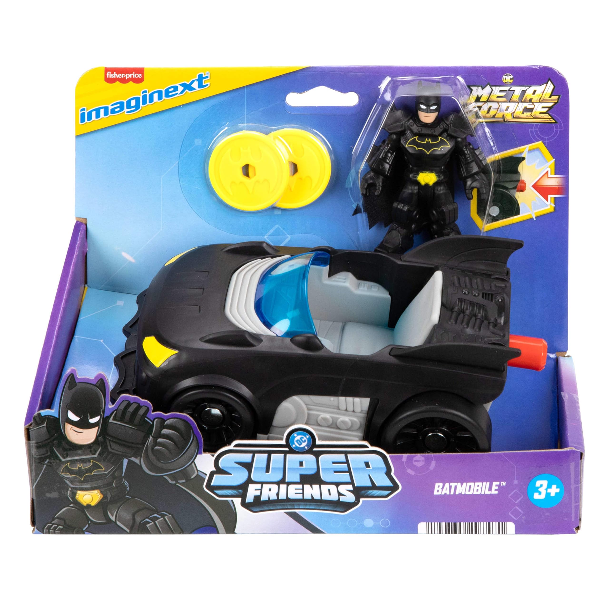 Fisher-Price Imaginext DC Super Friends Metal Force Batmobile Toy