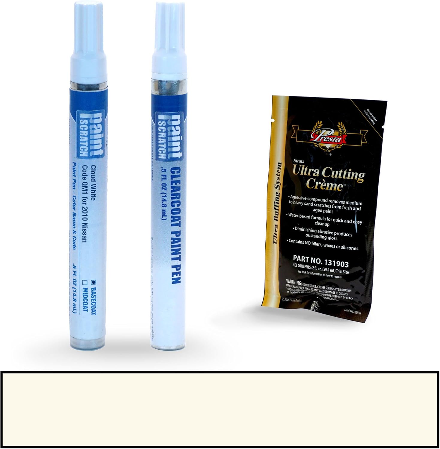 PAINTSCRATCH Cloud White QM1 for 2010 Nissan Xterra Touch