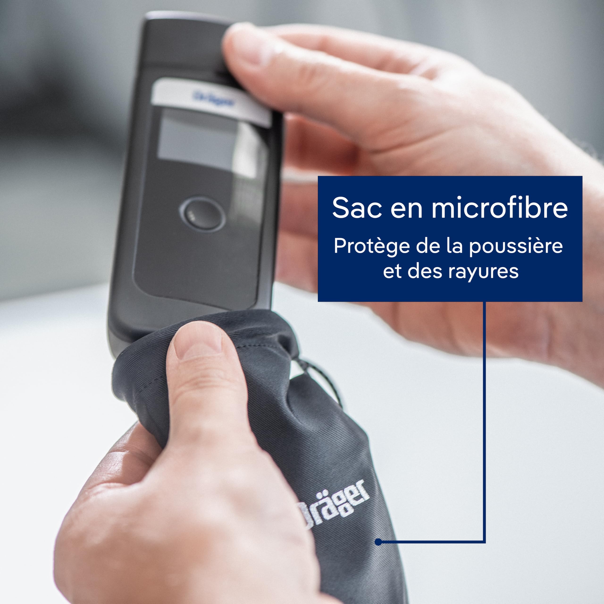 Dräger Alcotest 4000 - Éthylotest électronique homologué avec batterie longue durée, 3 embouts buccaux remplaçables