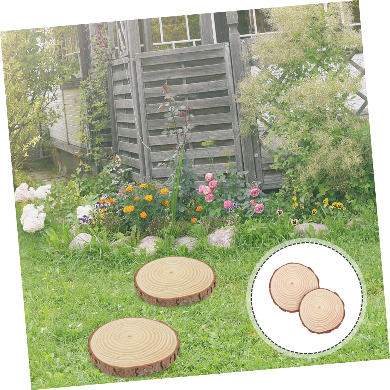 2 Stück Garten Trittsteine Langlebigem Dekorative Gehwegplatten Wetterfest für Außenbereich und Gartenweggestaltung