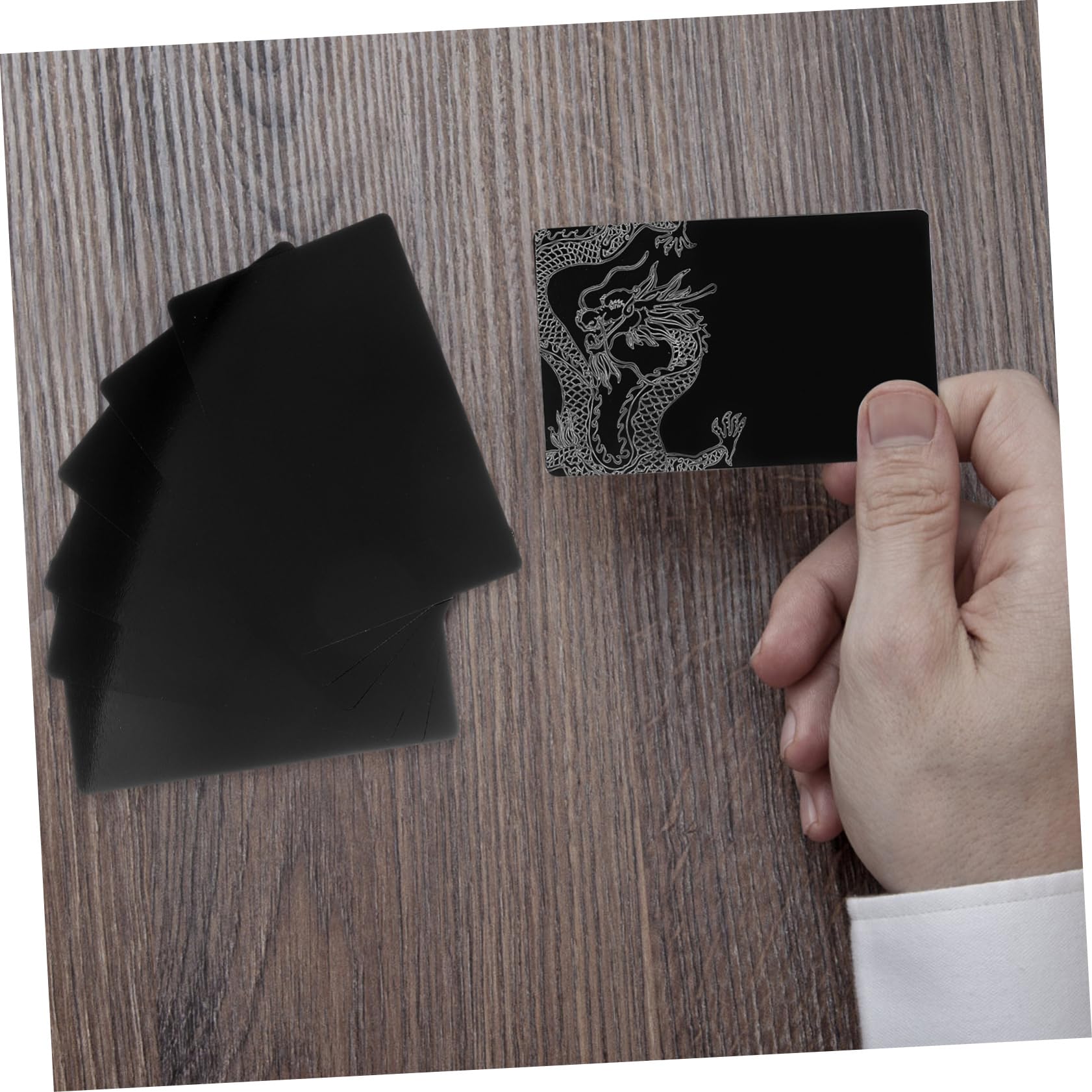 Gadpiparty 10 Set Carto Di Visita in Alluminio Di Marcatura Cartellino Portanome in Alluminio Biglietti Da Visita Vuoti Per La Stampa Carte Metalliche Scheda Di Nero 10 Pezzi*10