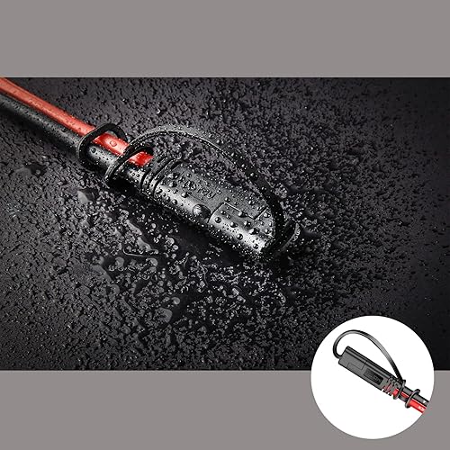 Miniatura 2 de iMESTOU Arnés de terminal SAE a anillo tórico de 10 AWG, enchufe de desconexión rápida de 2 pines, arnés de terminal de ojal, cable de carga, cable