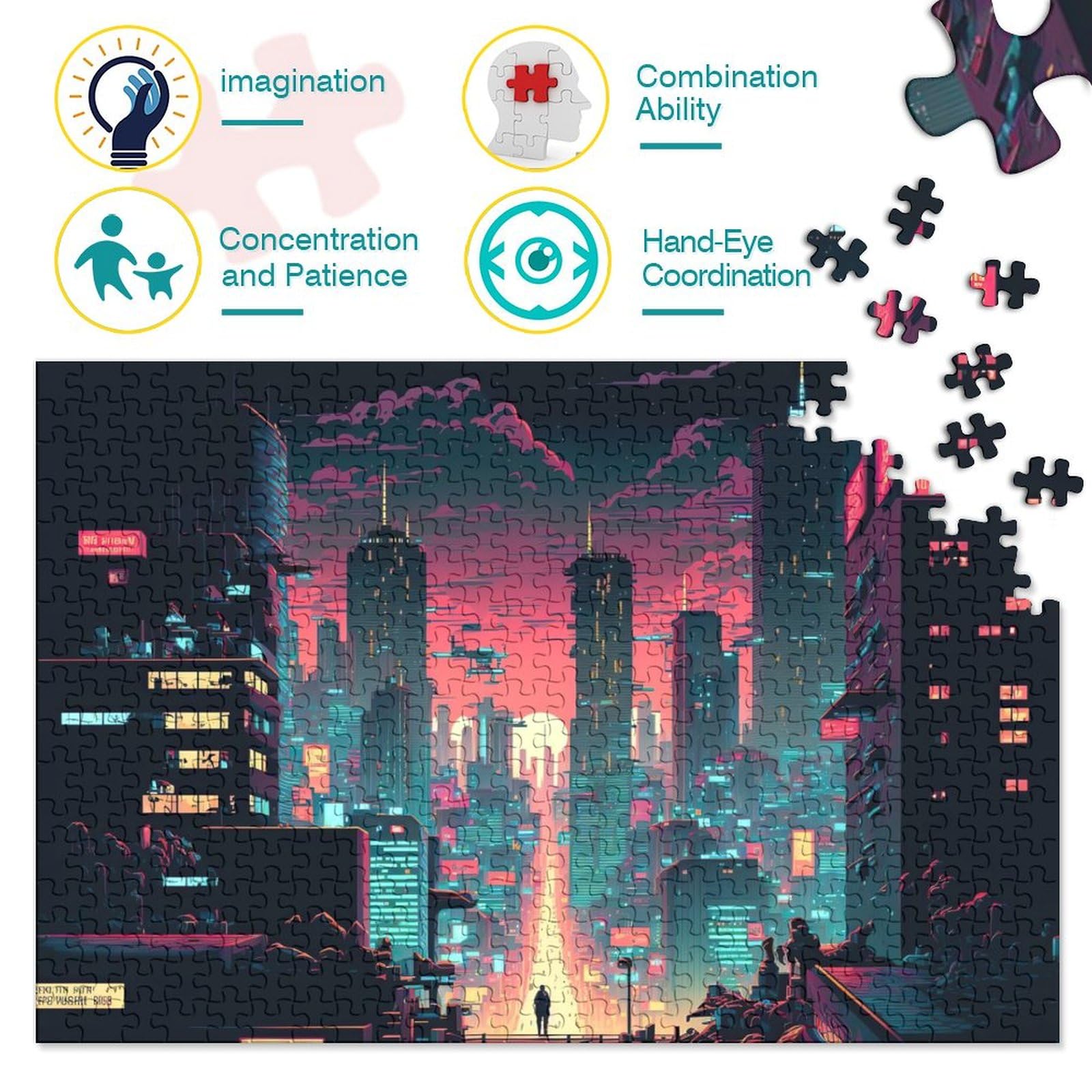 Puzzle 1000 Pezzi Notte Di Budapest - Per Adulti, 70x50 Cm, Decorazione Parete