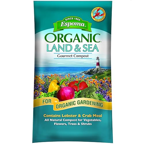 Espoma Organic Land and Sea Gourmet Compost with Lobster & Crab Meal; the Best of Both Worlds! Gourmet Planting Mix for Vegetables, Flowers, Trees & Shrubs. 1 Cubic Foot Bag