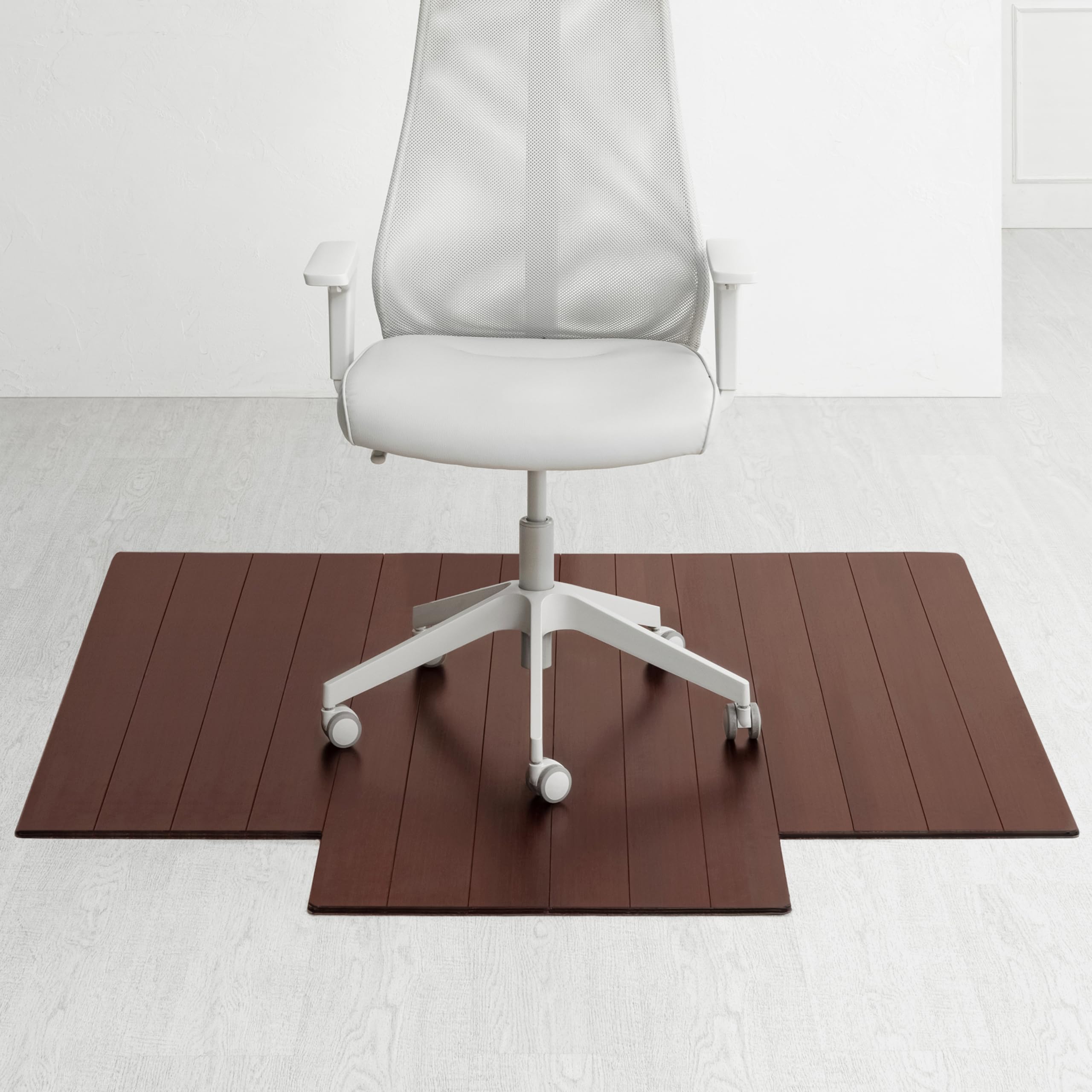 Anji Mountain Office Chairmat Thickest & Sturdy Bamboo Chairmats Highly Premium Quality Anti-Slip Heavy Duty for Multi-Purpose Hardwood Floor Office &