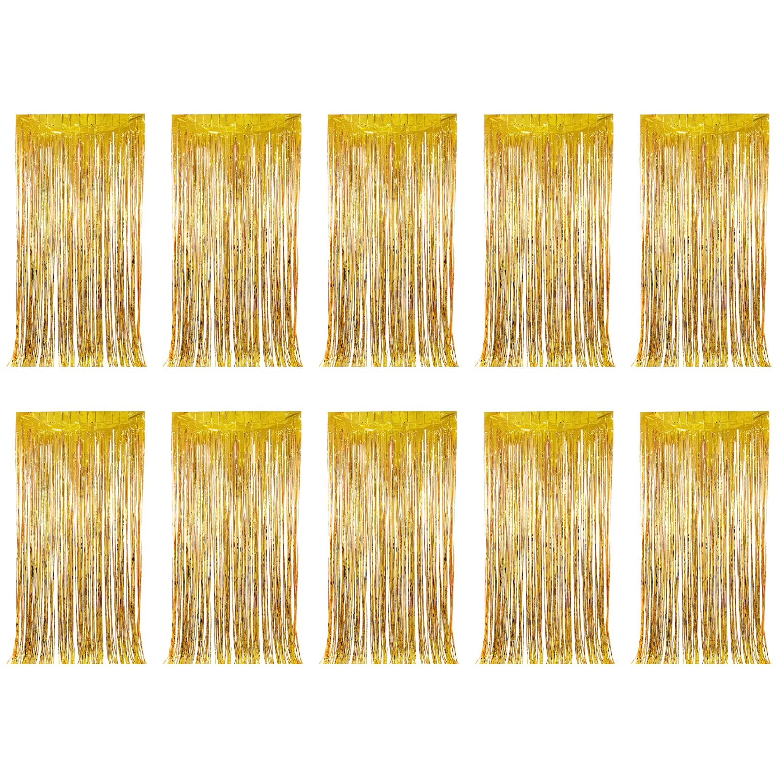 Kaeltsyn Of 10 Sturdy Tinsel Curtains Sparkling Rain Curtain Glittering Foil Tassels Curtain Enhances Party Atmospheres Event Planner Supplies