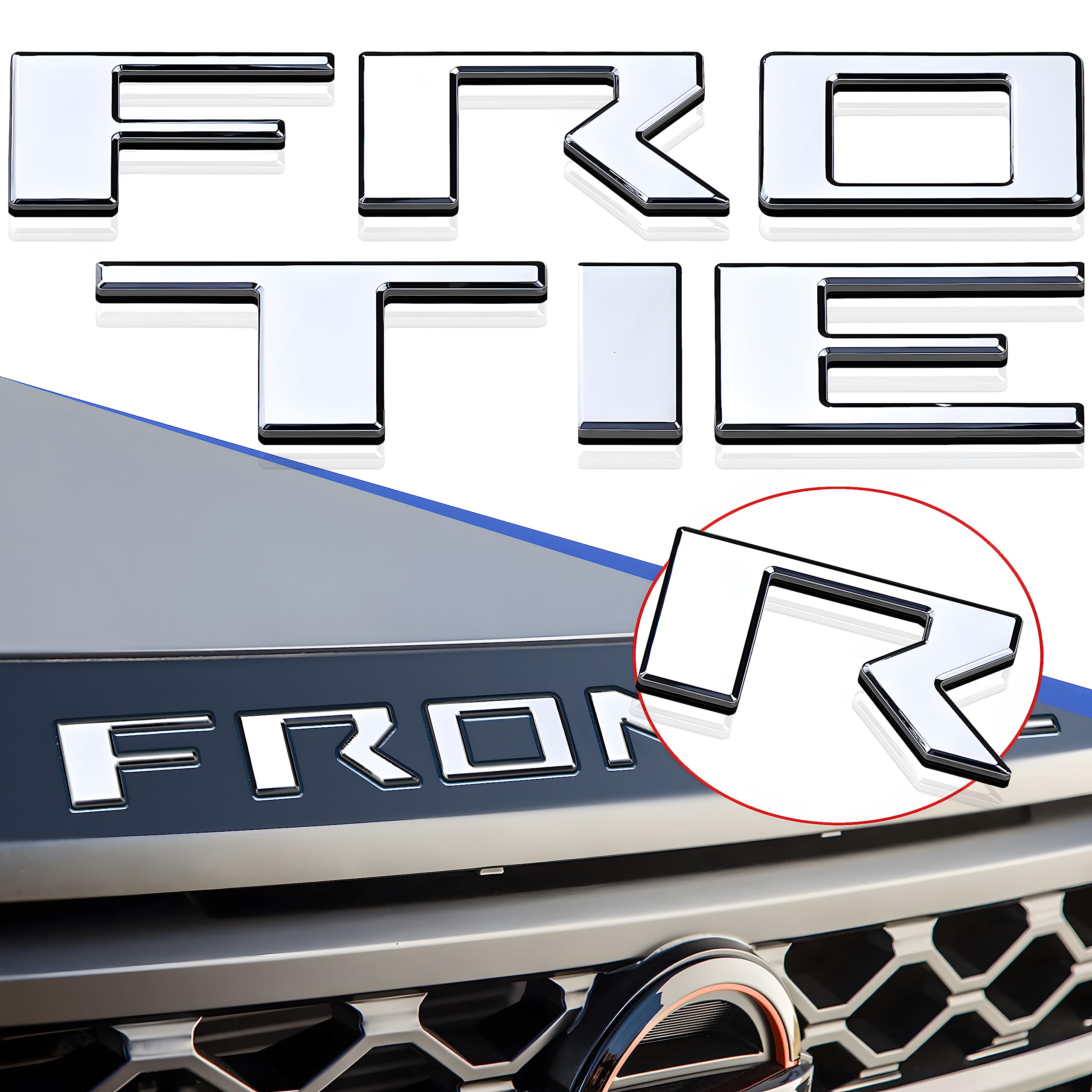 Amazon.co.jp: フロントグリル挿入文字 2021 2022 2023 - クロム