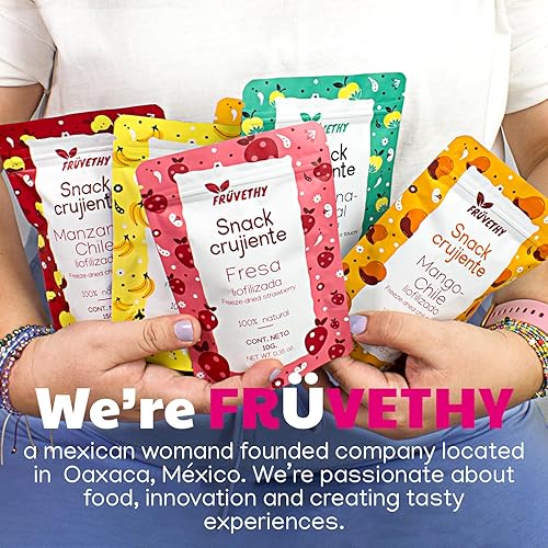Miniatura 7 de FRÜVETHY Snack liofilizado de chile de mango 0.71 onzas (paquete de 12)  Sin azúcar añadido Fabricado en México Fuente local  Bolsa resellable
