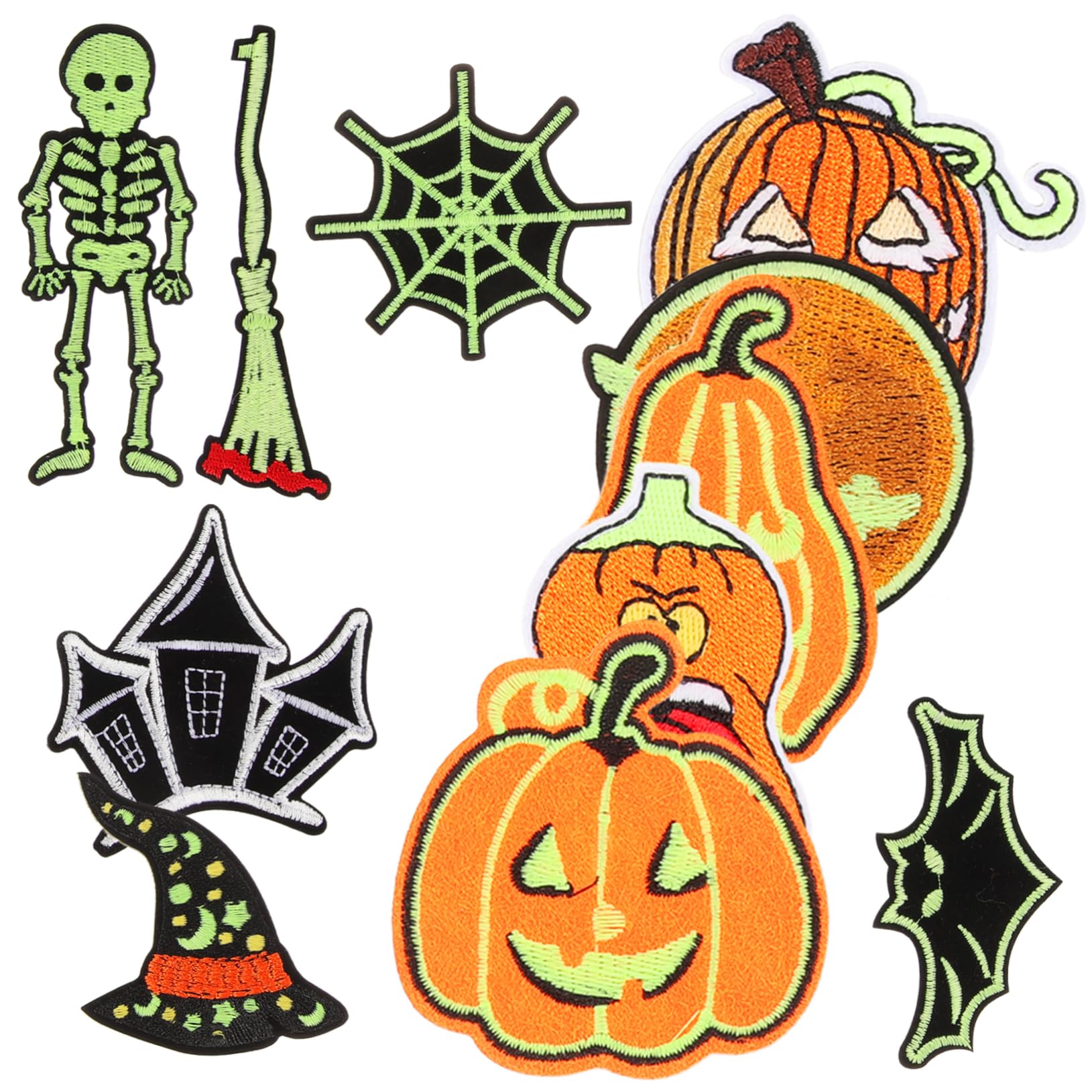 STOBOK 5 Sätze Flicken für Kleidung Kleidungsstück Patches für Rucksäcke halloween dekoration halloween decoration scopa dekorative Halloween-Aufnäher Halloween-Kleidungsflecken Polyester