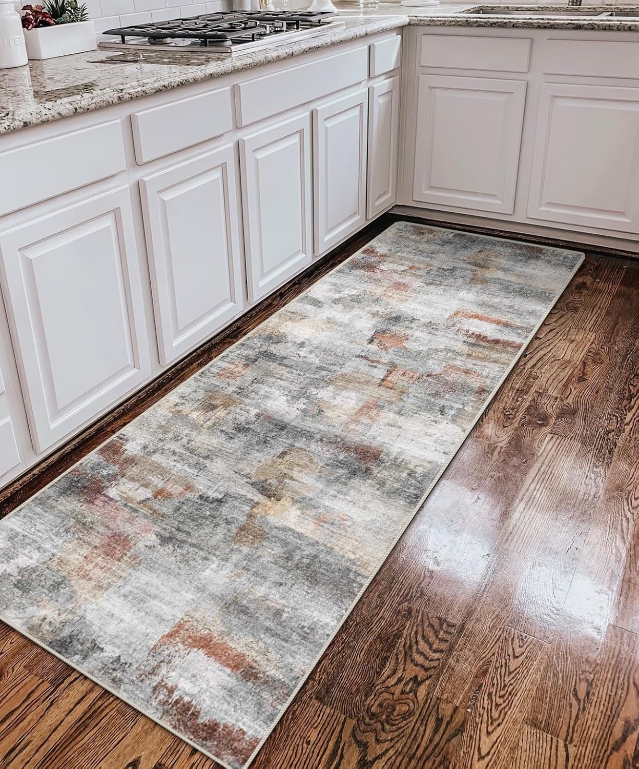 vivorug Machine Washable Runner Rug, 2' x 7', Entryway Rug Hallway Runner Rug, Modern Abstract Style, Colorful/Multi Colorful/ Multi 2'x7'