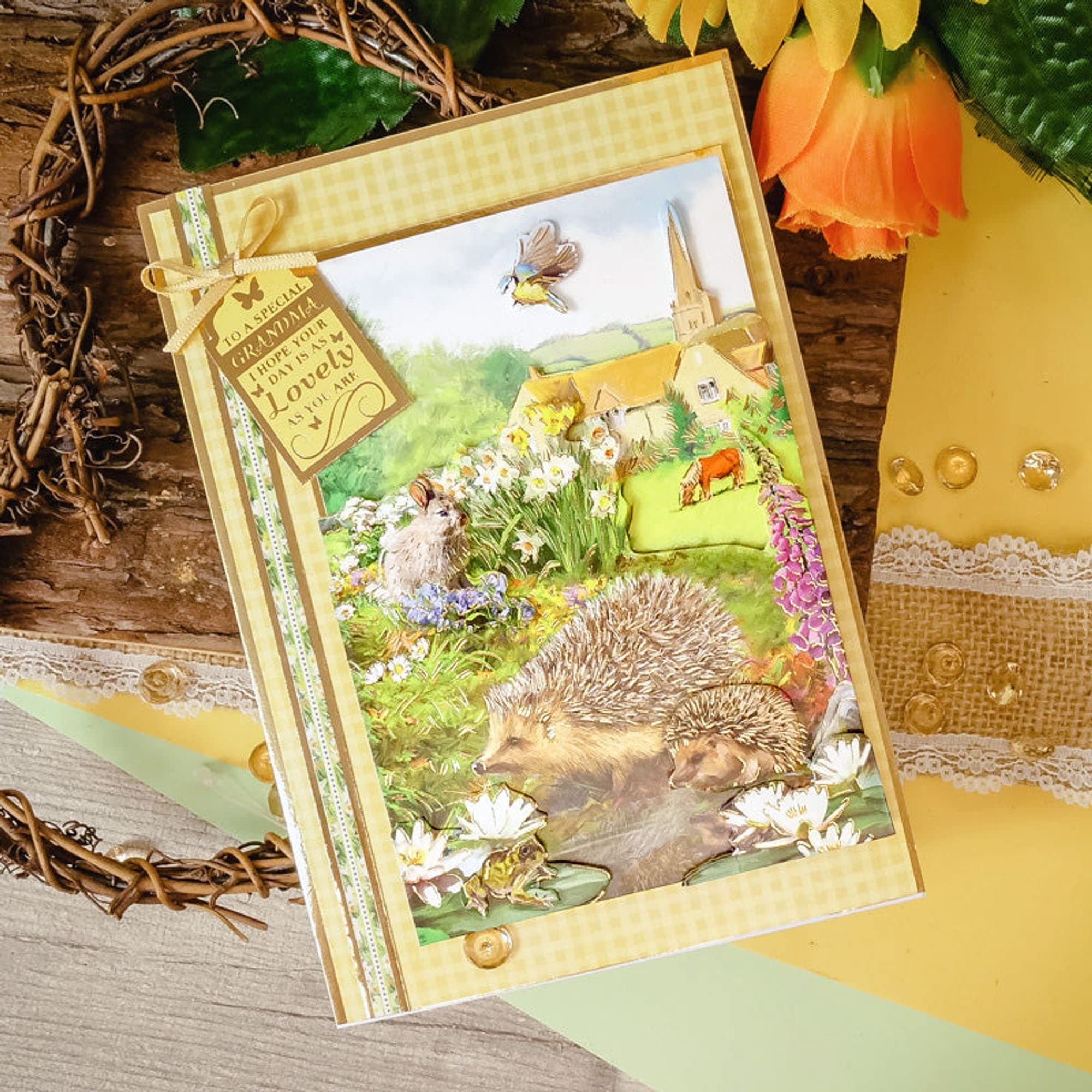 Hunkydory Crafts Perfect Days Deco-Large Set- Hedgehugs PERFDEC911