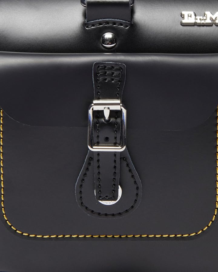 Amazon.com: Dr. Martens Leather Top Handle Bag, Black Kiev+Black