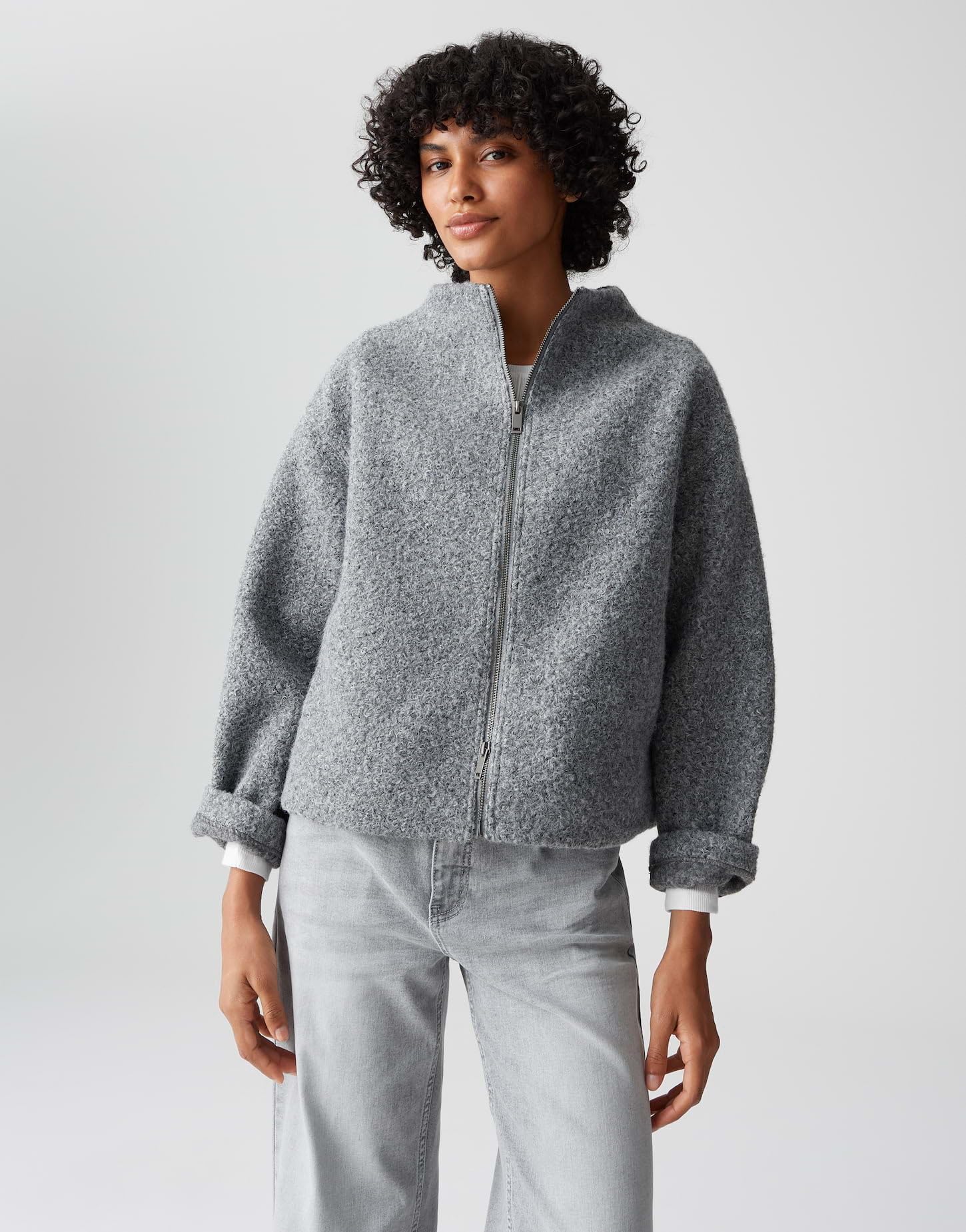 OPUS Damen Jacke | HURLIE Regular Boxy Boucléjacke