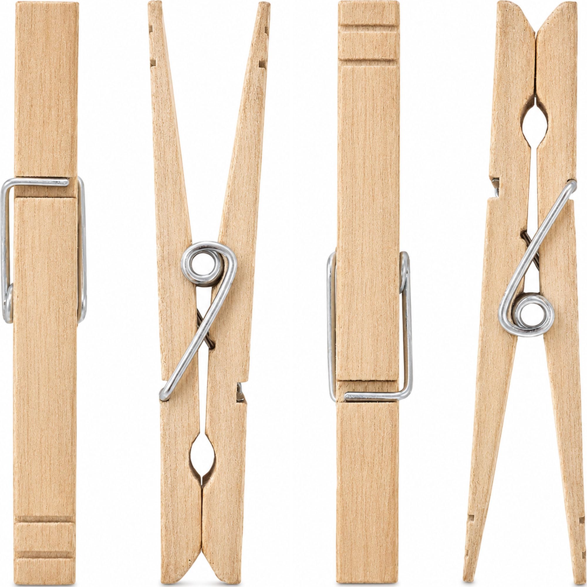 Smith’s Strong Wooden Hardwood Laundry Pegs (40 Pack) - Fits Any Clothesline