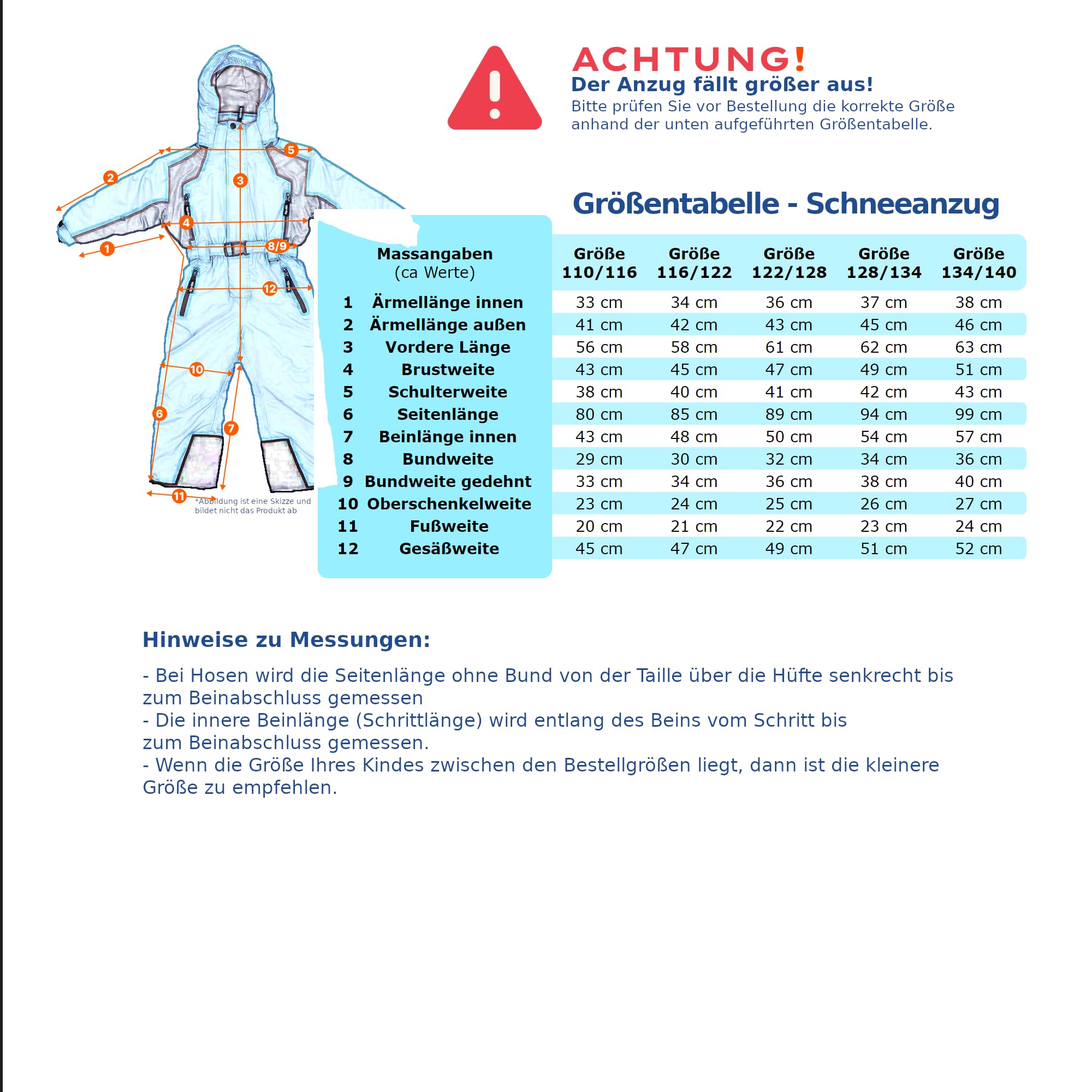 Golder Kinder Skianzug Jungen mit Kapuze Winddichter Schneeoverall Mädchen Wasserdichter Schneeanzug