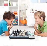 Vista 3 de Tablero de ajedrez parlante electrónico, Juegos 8 en 1, Juego de computadora de ajedrez parlante para niños y adultos