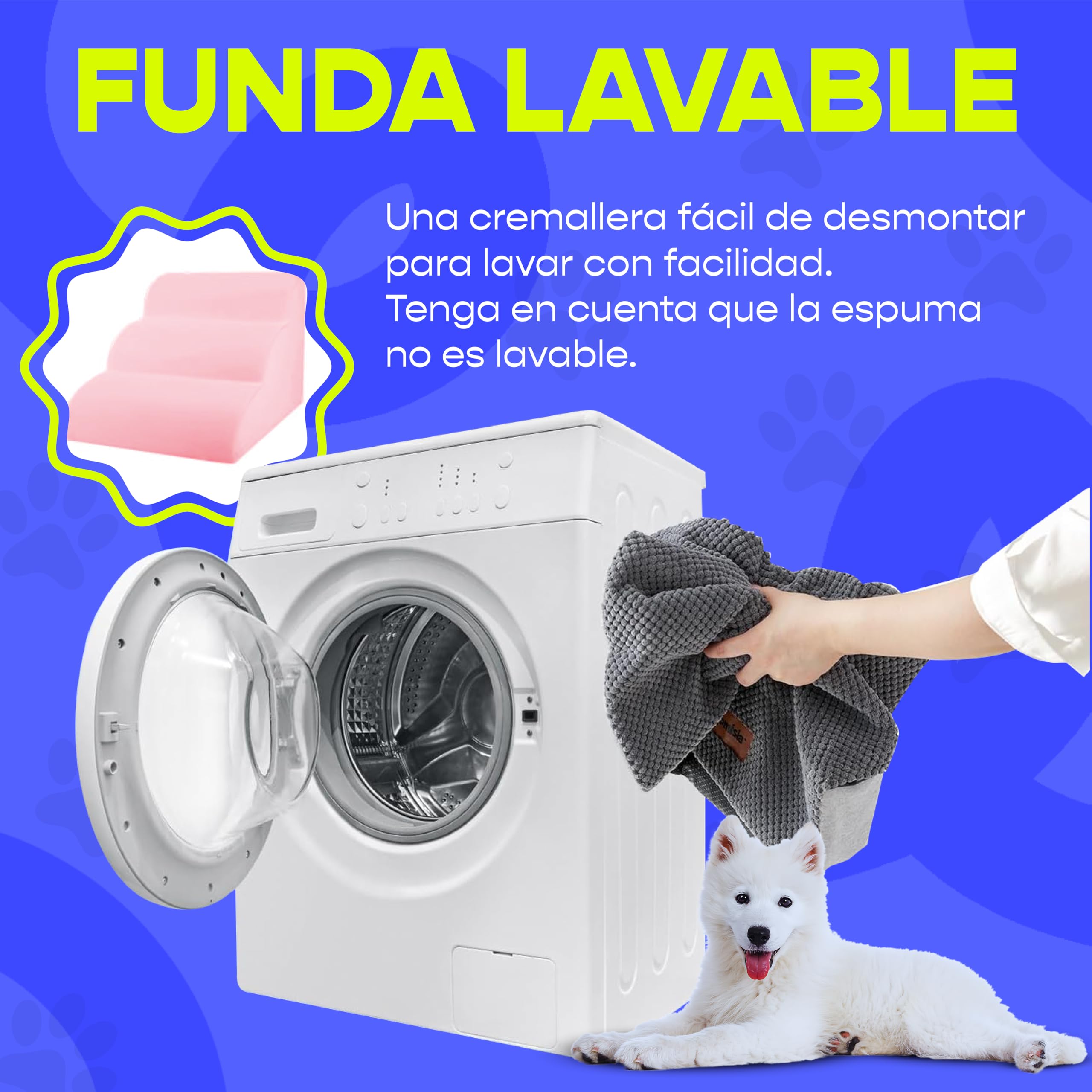 Escalera para Perros y Gatos | Rampa Mascotas Antideslizantes para Sofá y Cama | Diseño Estable, Seguro y Ergonómico | Ideal para Mascotas Pequeñas, Mayores o con Movilidad Reducida