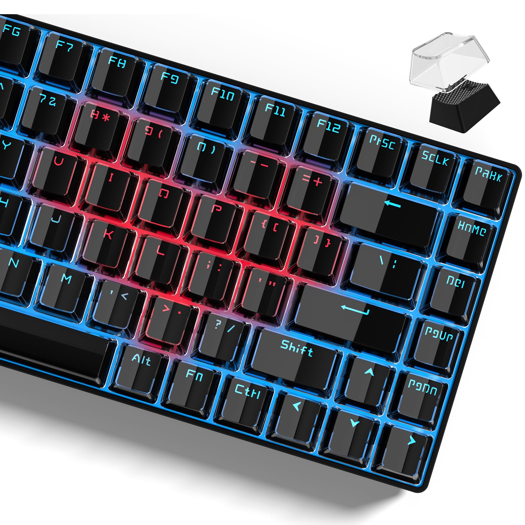 Amazon.com: Womier Keycaps - Black Jelly Keycaps, Crystal