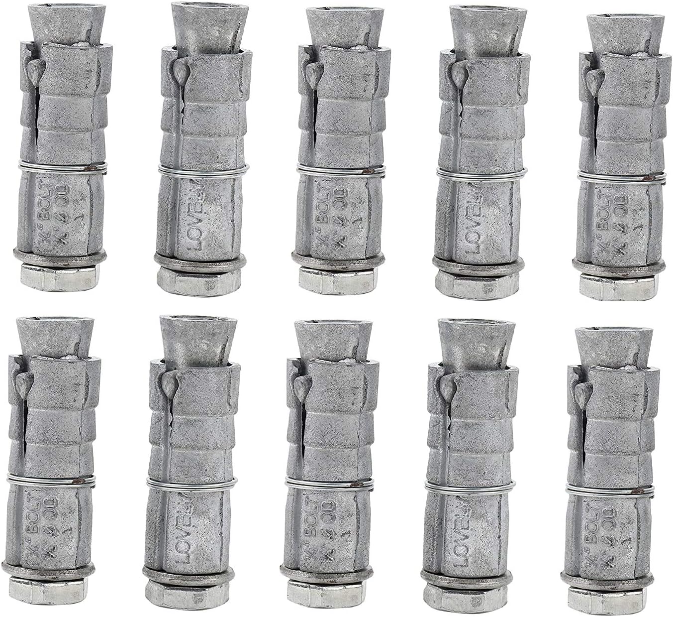 6X40 MM Wedge Anchor Fastener Material: Zinc - Pack of 10 Pcs.