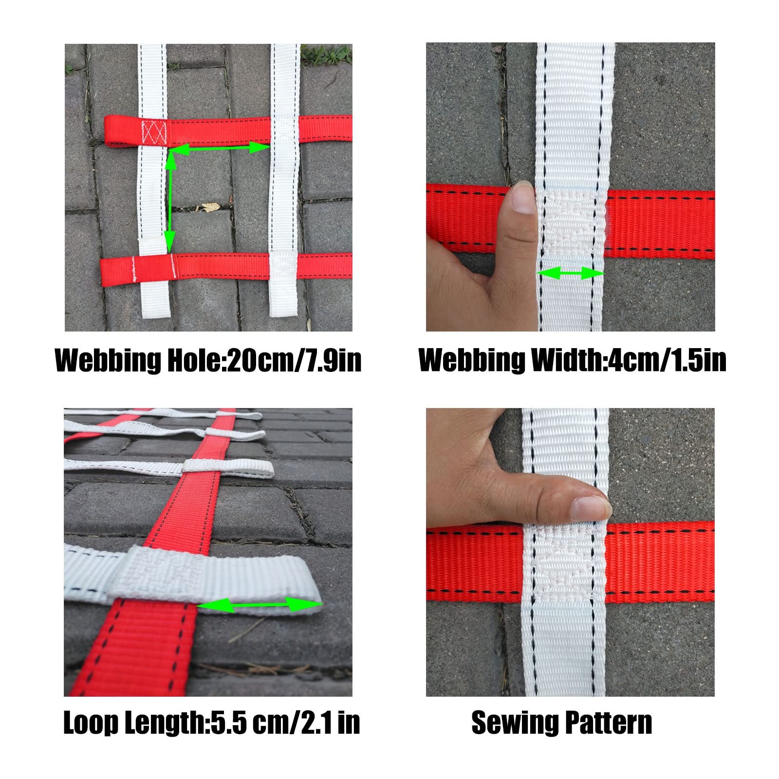 Scaletta da arrampicata resistente per set di altalene, 9 x 2,1 m, rete da corsa a ostacoli per la palestra della giungla, per bambini e adulti, accessorio di sicurezza per casa sull'albero e