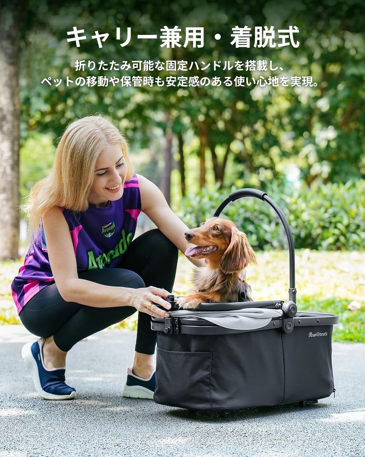 Amazon.co.jp: Pawccoli ペットカート キャリーカート 分離型 4輪