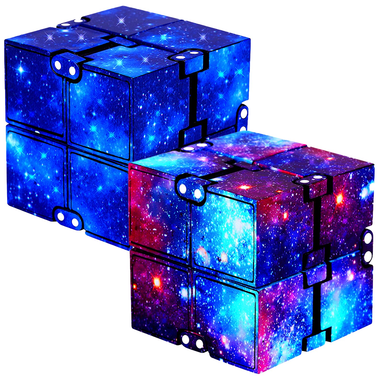 Buy Yalami Infinity Cube Fidget Toy For Kids And Adults Mini Stress Relieving Fidget Cube For Teens Boys Girls Unique Anxiety Relief Sensory Toys For Autistic Children Adhd 2 Pack Galaxy