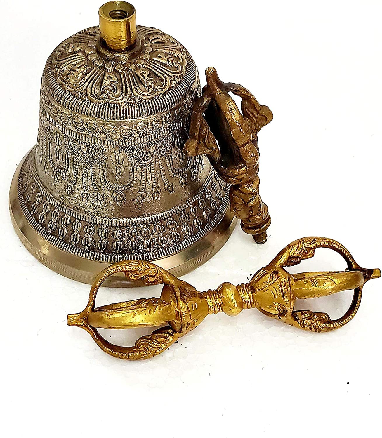 Campana de meditación budista tibetana, campanas tibetanas, use esta campana for ayudar a la mente a entrar en un espacio tranquilo y meditativo for la meditación, la oración, el reiki, el estado de v