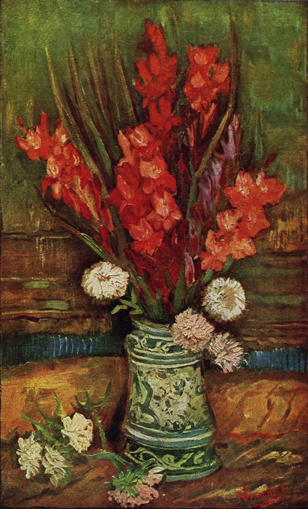 Vase with Red Gladiolas Van Gogh pour illuminer le décor de votre salon