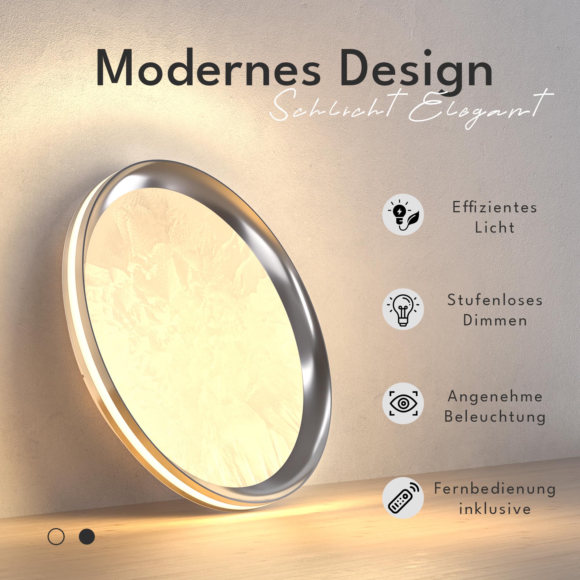 LED Deckenleuchte Moderne Rund Deckenlampe dimmbar 58W Ø40cm Wohnzimmerlampe Weiß Eisblumen-Deckenbeleuchtung Schlafzimmerlampe für Wohnzimmer Schlafzimmer Küchen Bürolampe Flurlampe Decke