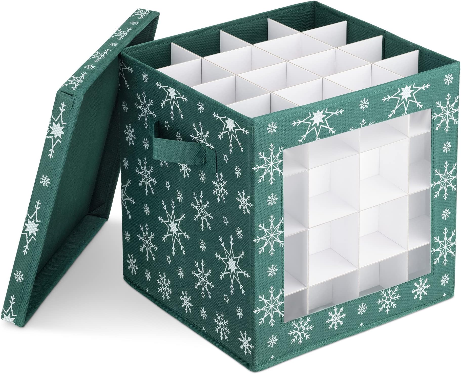 SONGMICS Boîte de Rangement pour Décorations de Noël, 96 Cases de 7,6