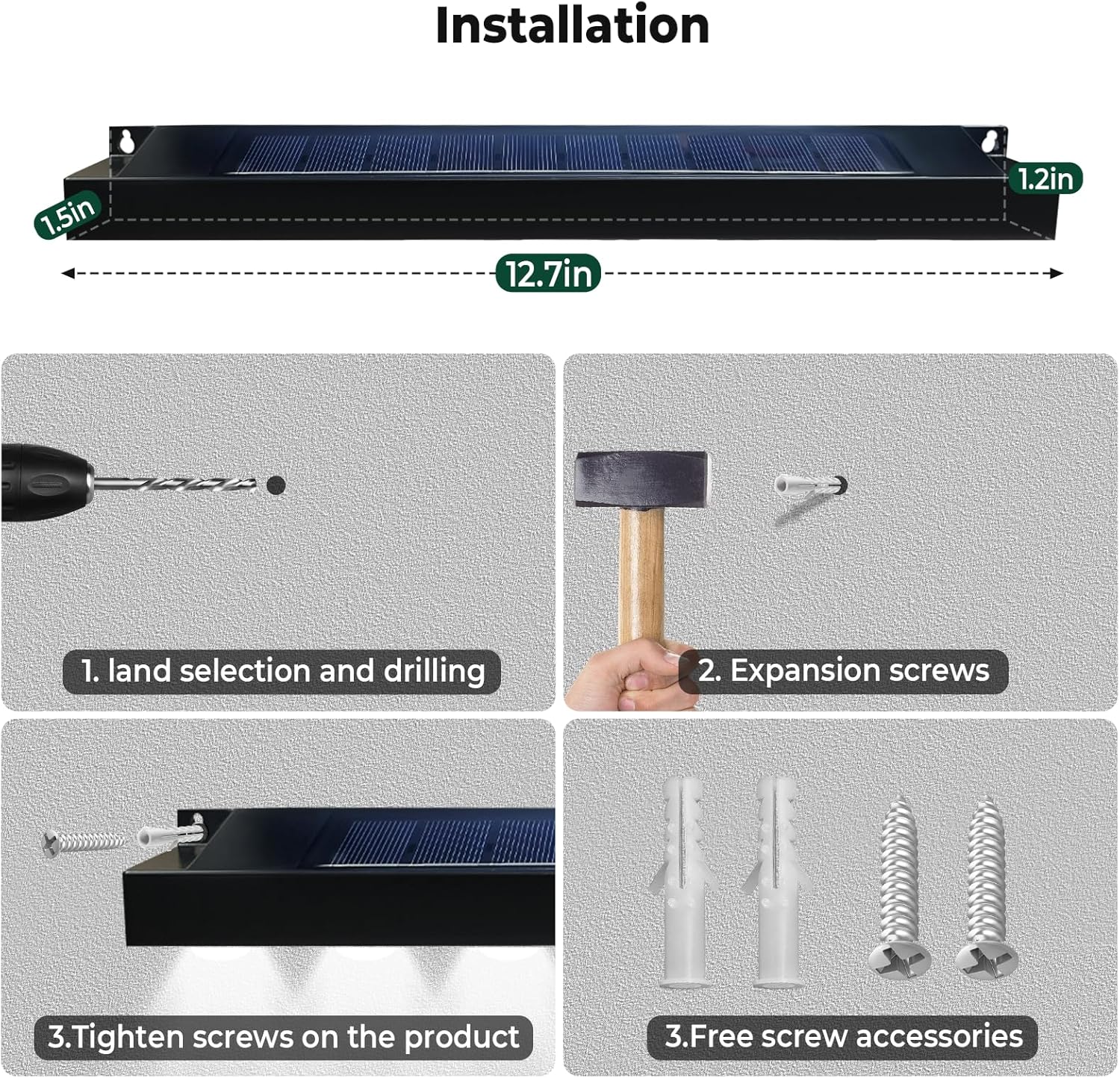 Solar Real Estate Sign Posts Lights - Outdoor Dusk to Dawn Solar LED Signboard Lights for Outdoor Signs, Real Estate Sign Posts,House Number,Commercial Signs and More - Image 5