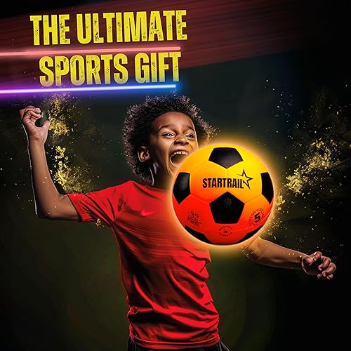 Miniatura 9 de Balón de fútbol iluminado, bola que brilla en la oscuridad NO 5, regalos de fútbol para niños de 8 a 12, 12 a 14 años, ideas de regalo para niños y