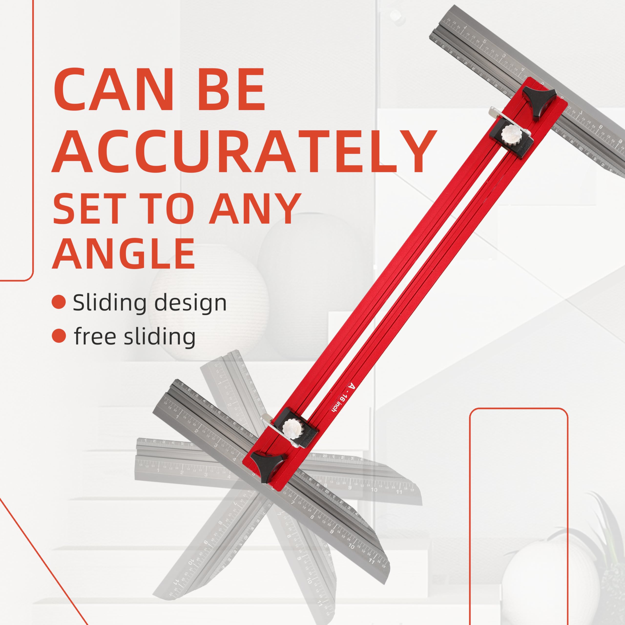 Stair Measuring Tool, Stair Tread Template Tool, Aluminum Alloy Measuring Shelf Layout Tools - Image 3