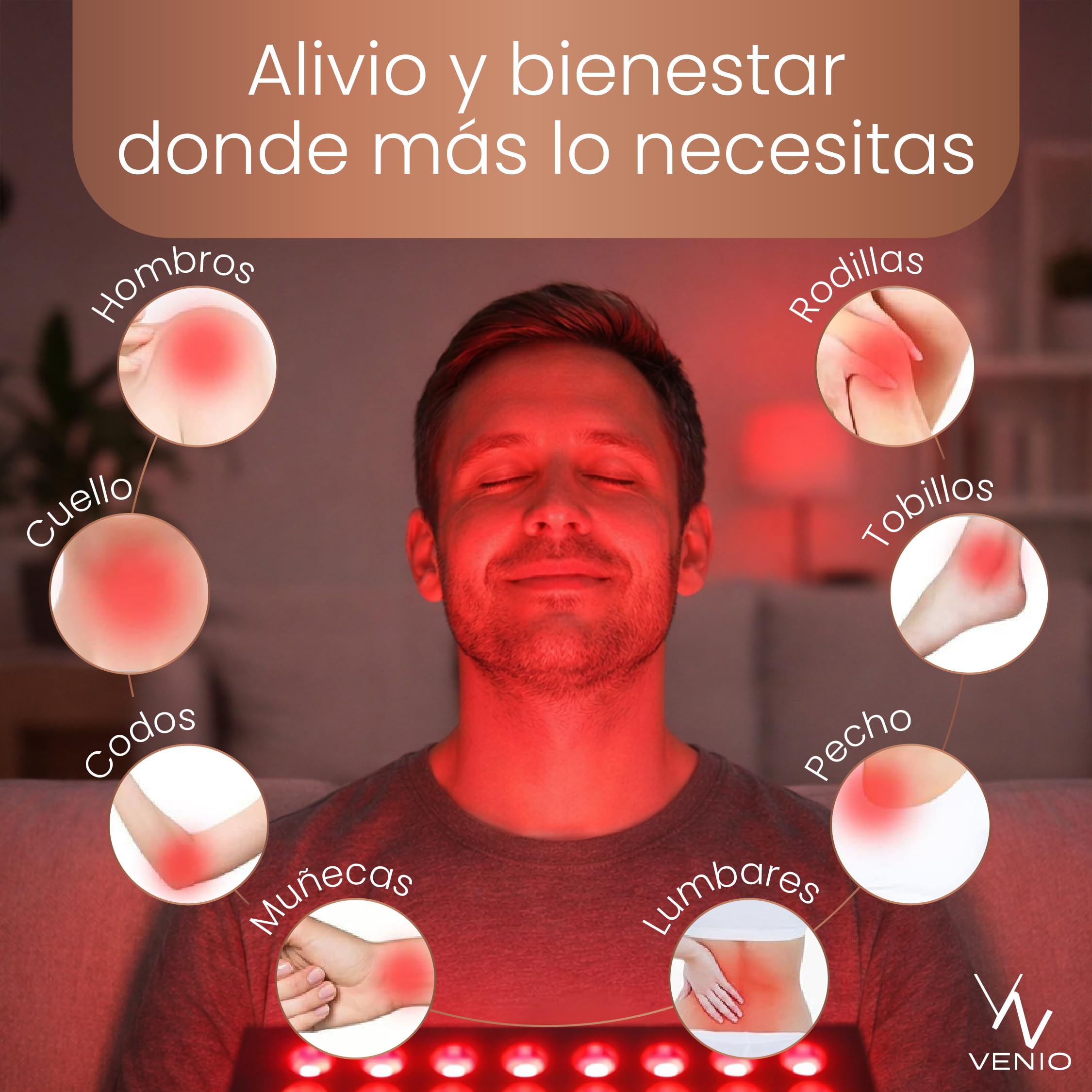 Panel de Luz Roja 660 nm e Infrarroja 850 nm- Terapia Luz Roja para Dolor Articular, Muscular y Piel - Lampara Infrarrojos para Tratamiento Facial y Corporal en Casa
