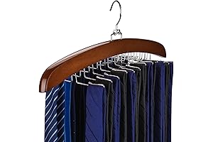 Tie Rack Hanger with 24 Hooks for Closet Storage