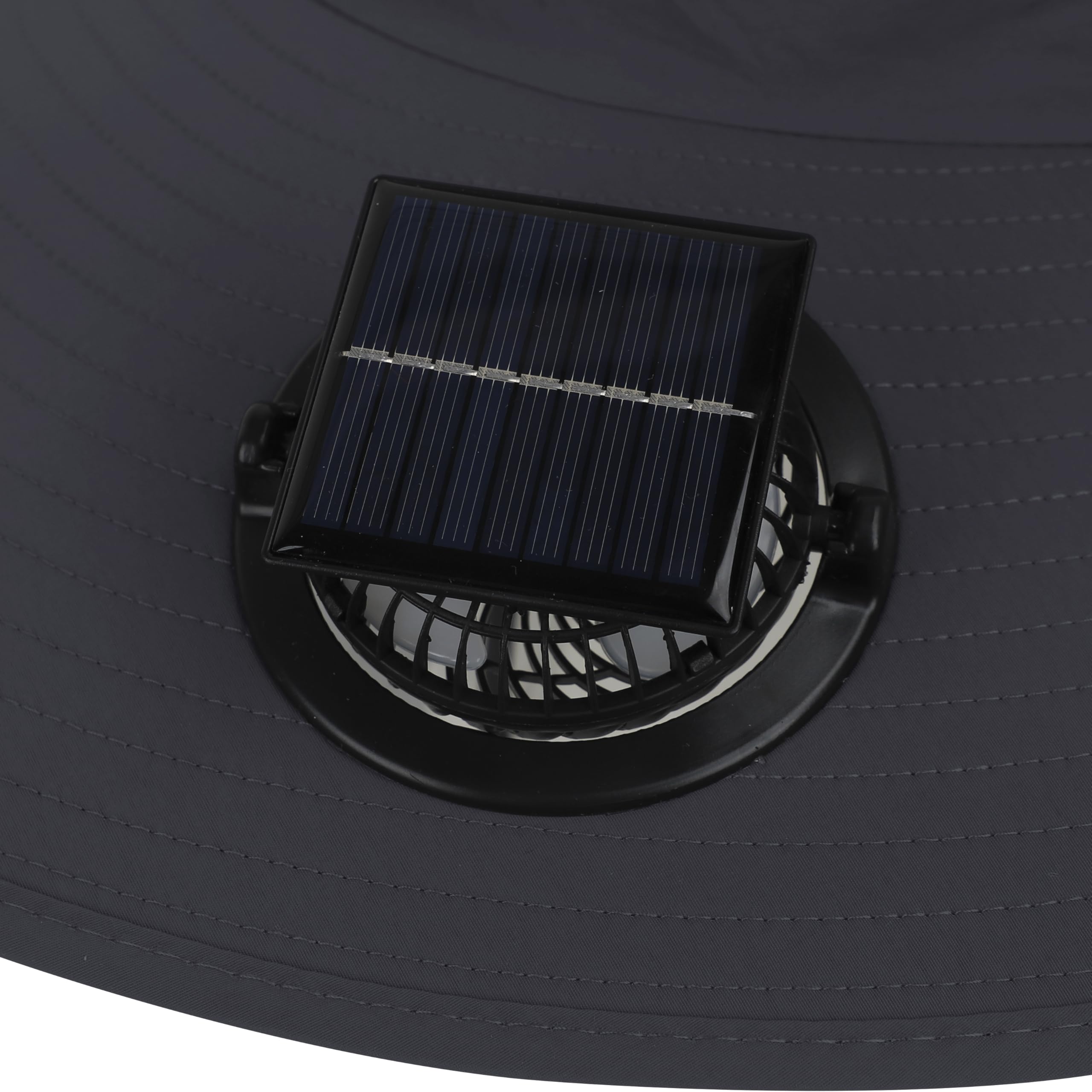 RUIXIA Chapeau de Soleil à Large Bord avec Ventilateur Solaire pour Homme et Femme Chapeau de Pêche avec Protège Nuque Amovible Bob Protection UV Chargement Solaire et USB