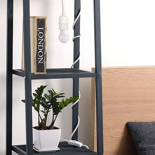 Miniatura 2 de kwmobile Cable de luz enchufable, cable de lámpara colgante de tela de 20 pies de largo con enchufe, enchufe E26, para colgar iluminación de techo