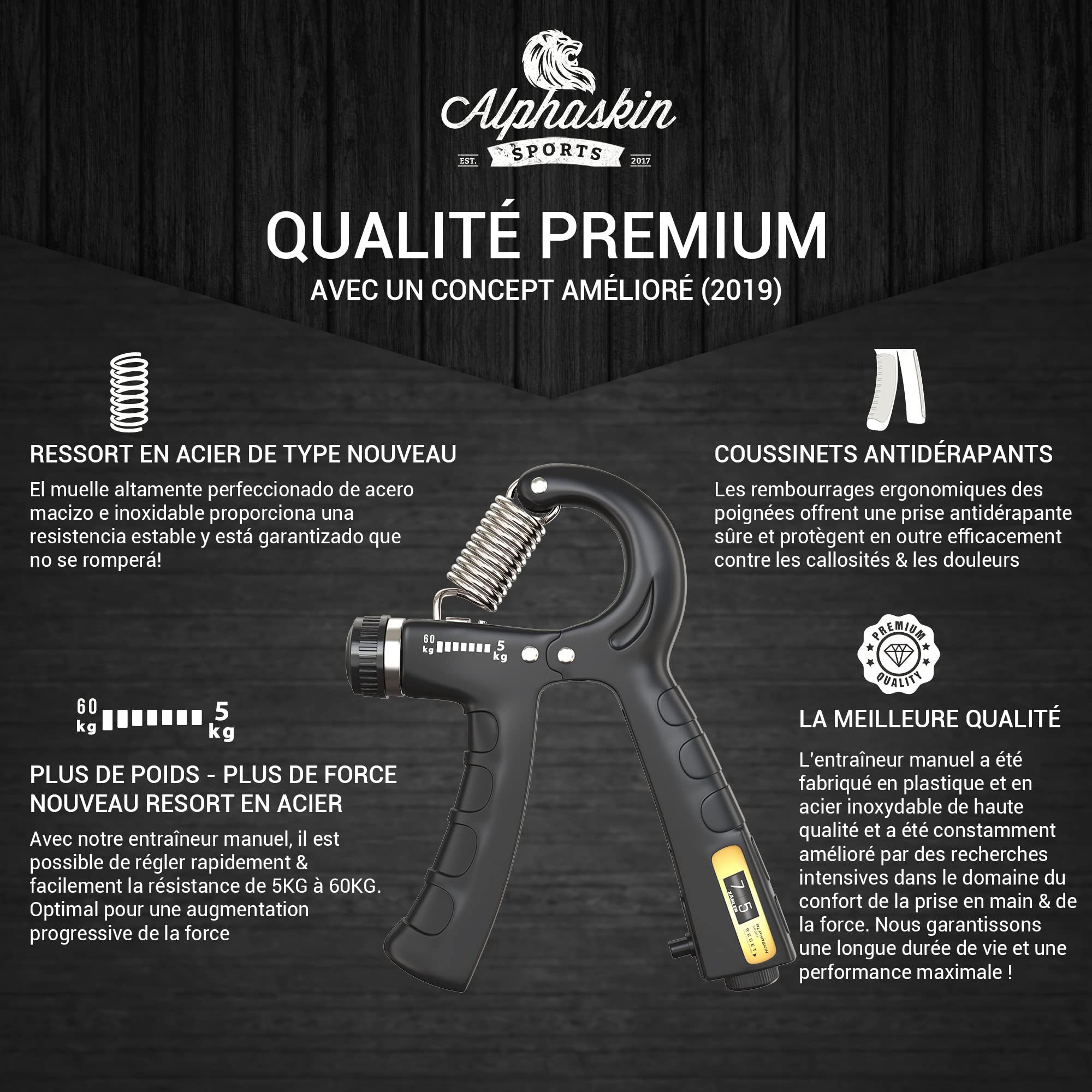 Entraîneur De Force Pour Doigts Et Poignée - Appareil De Musculation En Silicone, Rainures Stimulantes, Portable, Pour Musiciens Et Sportifs