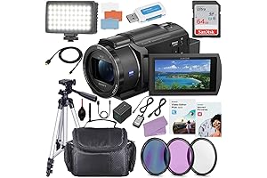 Complete Camcorder Bundle: Sony FDR-AX43 UHD 4K Handycam with Essential Accessories