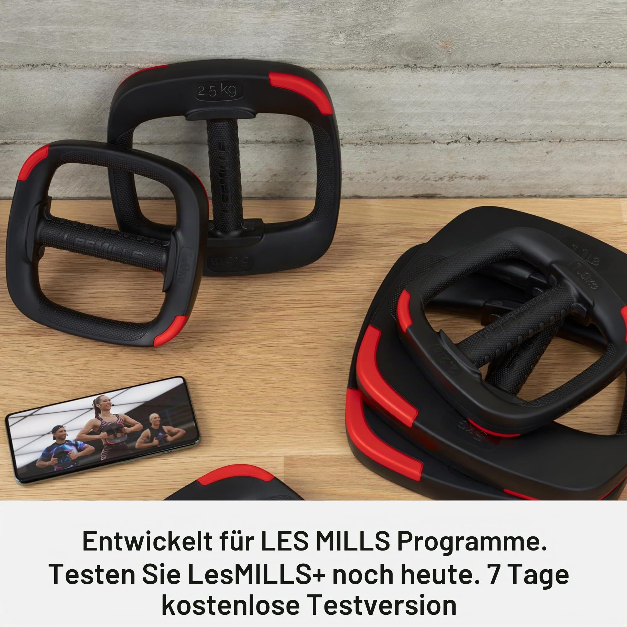 Les Mills™ Dual Purpose Ergonomic Exercise Weight Plates for Total Body Workouts