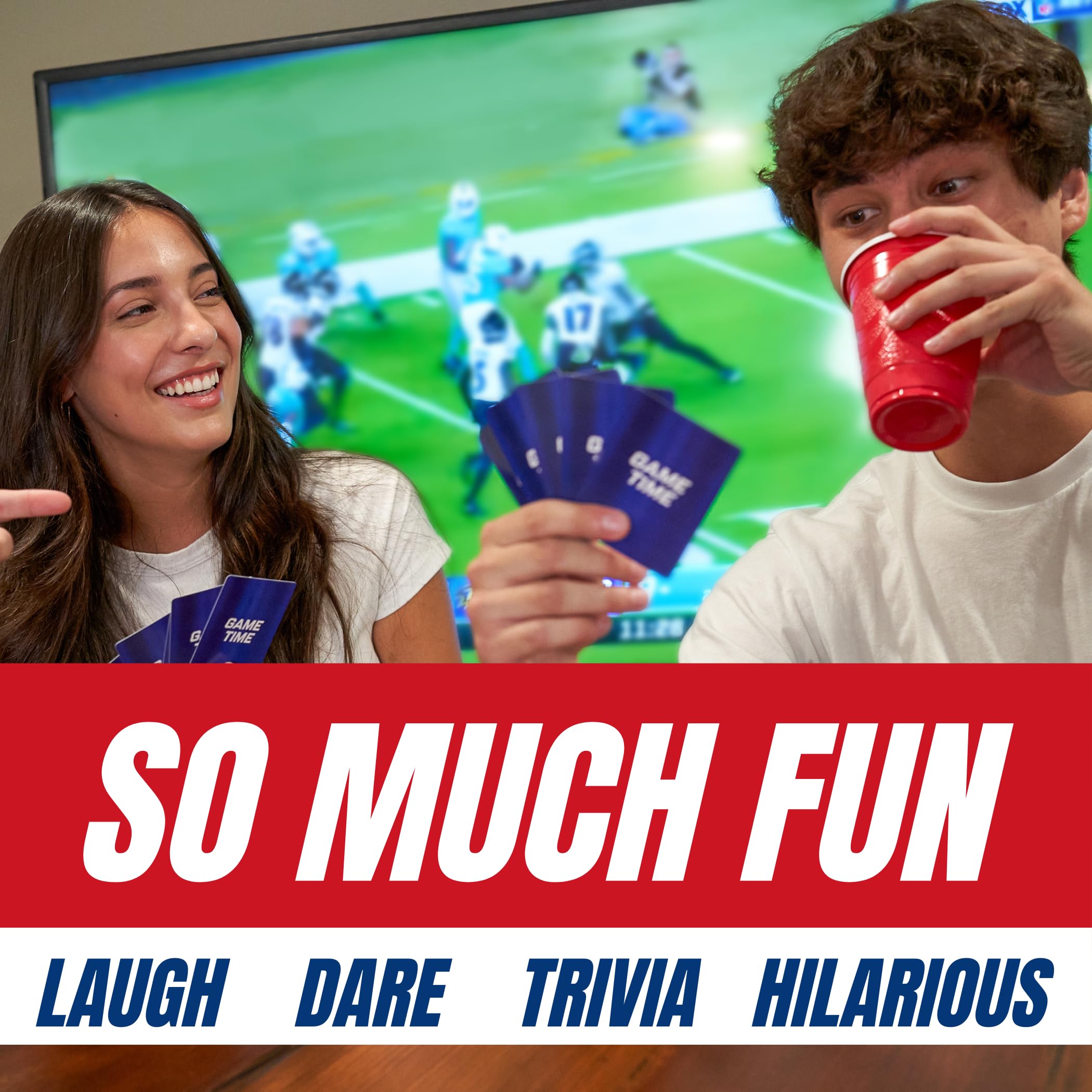 Off Topic Game Day Football Card Game - Party Game for Football Games, Green, White, and Team-specific Colors (E.g., Red, Blue, Yellow) - Image 3
