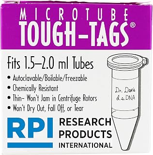 Tough-Tags, 1.28 x 0.5 Inch Labels for 1.5-2.0ml Tubes, White, 1000 per Package
