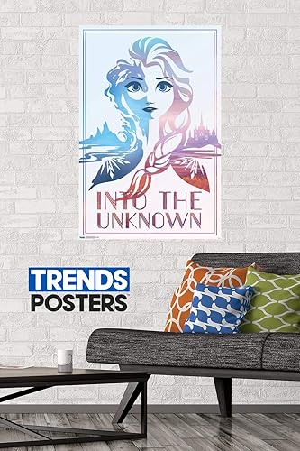 Miniatura 2 de Trends International Disney Frozen 2 - Póster de "Into the Unknown Wall", 22.375 x 34 pulgadas, paquete de póster y montaje
