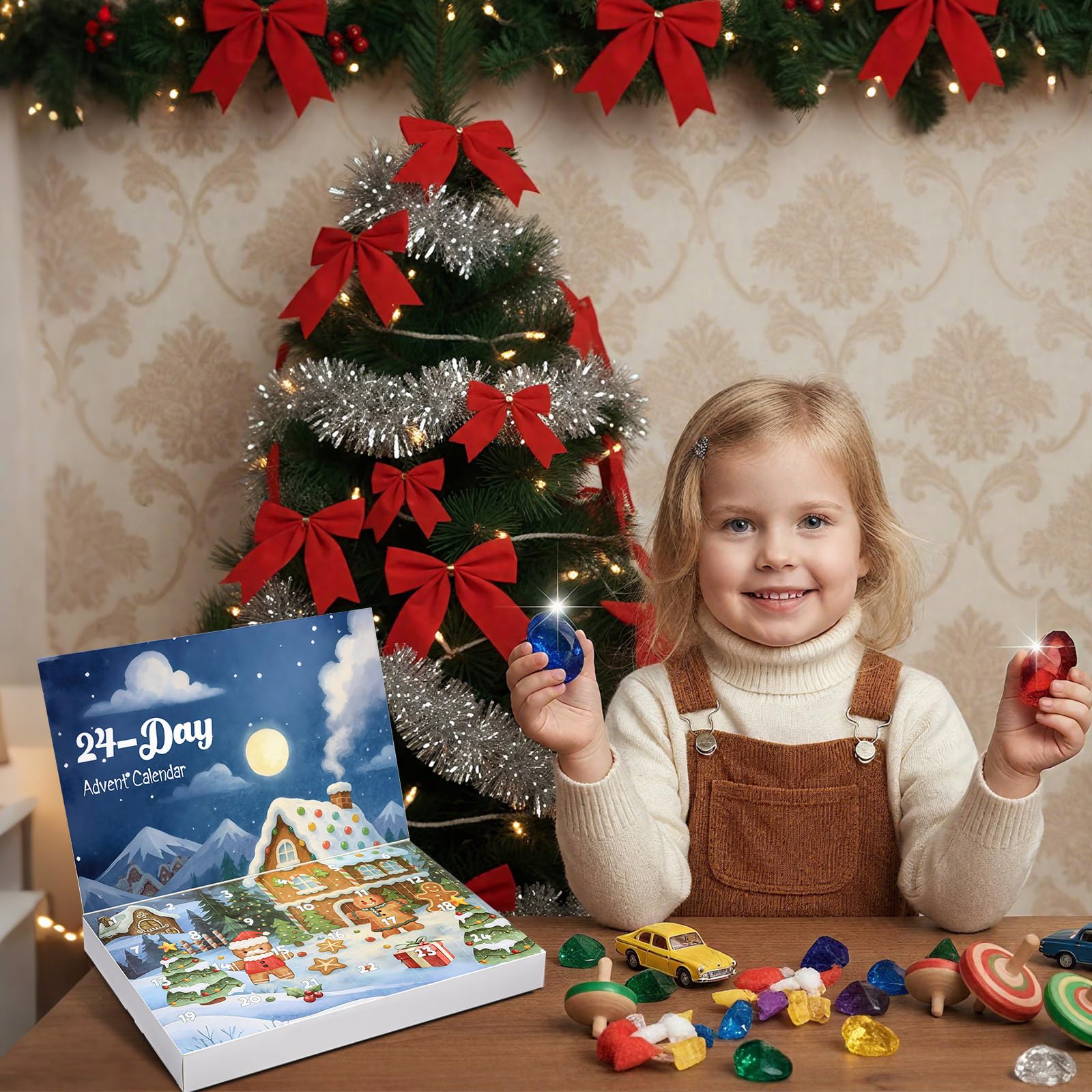 Set di 12 scatole vuote per calendario dell'avvento natalizio, 2026, scatole per calendario dell'Avvento fai da te, da riempire con il conto alla rovescia di Natale, per adulti, bambini