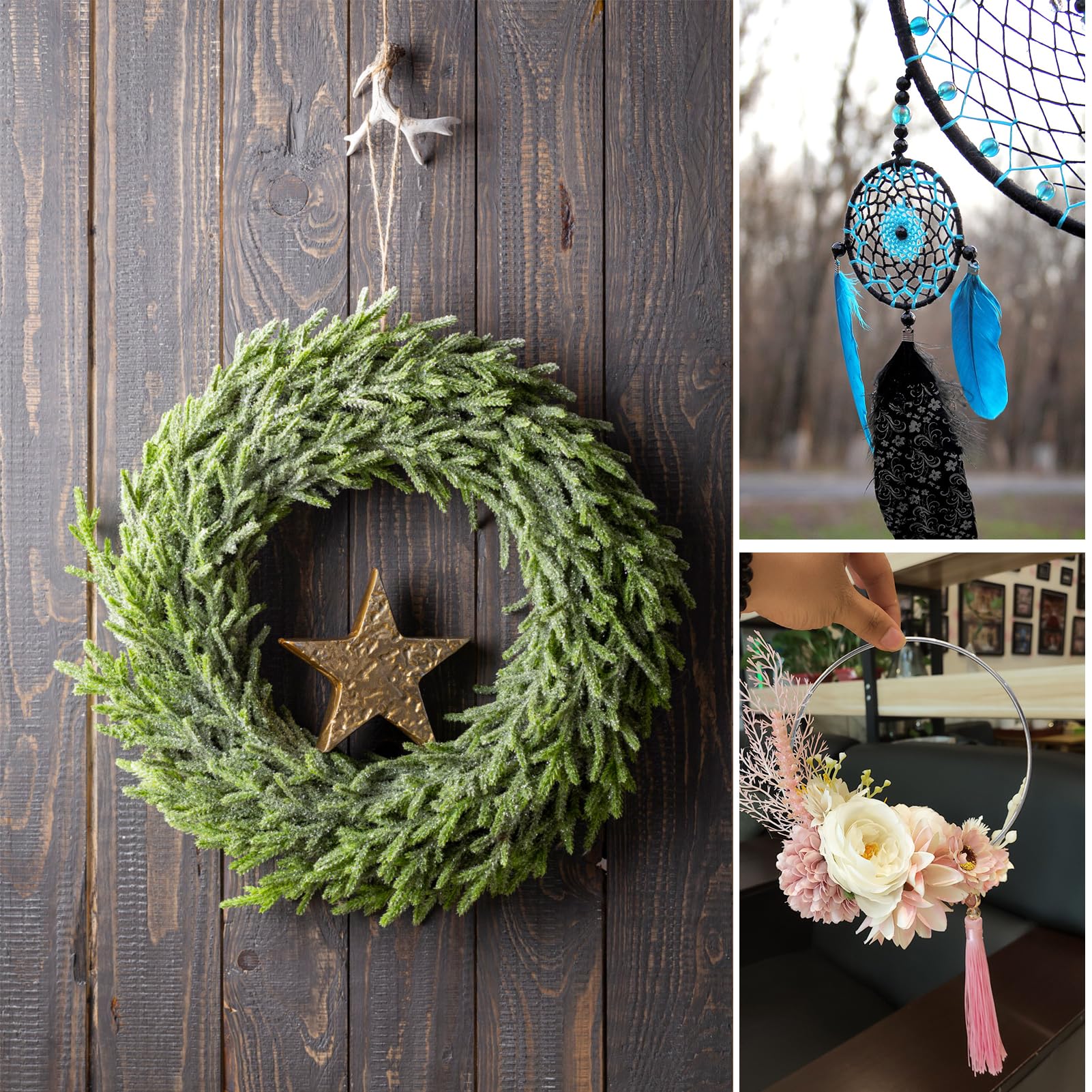 Ixydor 20 stuks metalen ringen om te knutselen, metalen ringen om te knutselen 10 cm, zilveren dromenvanger ringen, macramé ring voor wikkeltechniek, dromenvanger, bloemschikken, bruiloftskrans