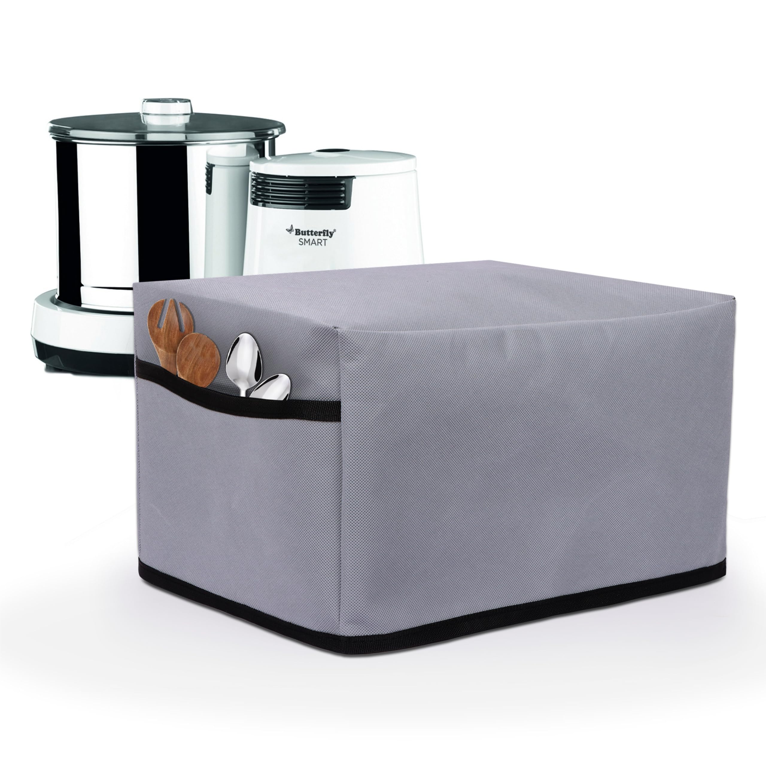 Crasome Dust Proof Water Resistant Kitchen Wet Grinder Cover for 2 Litre Table Top Butterfly Rhino | Butterfly Smart | Butterfly Hippo - Grey (B0CV14R7LM) Amazon Price History, Amazon Price Tracker