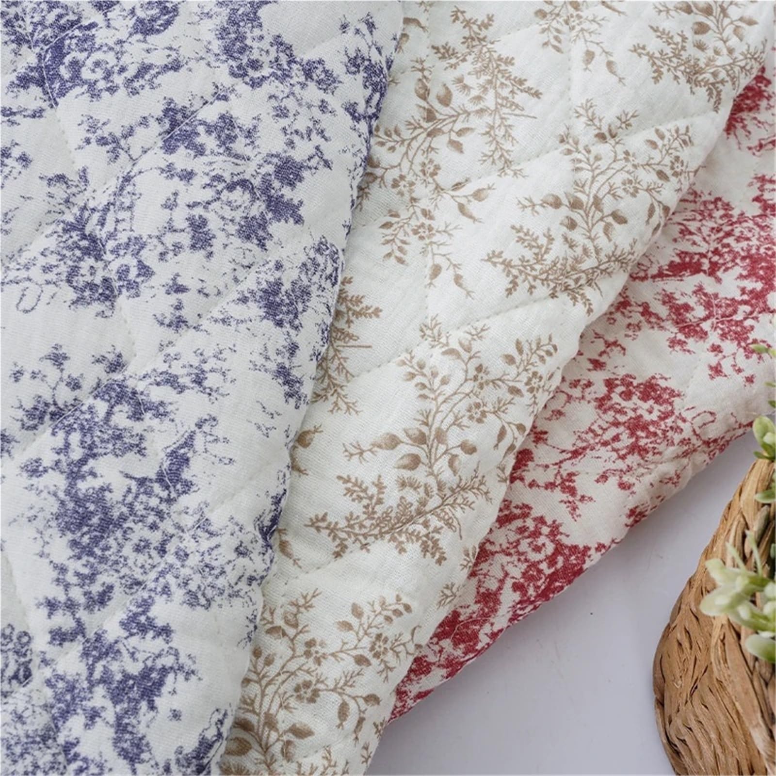 Tela Acolchada Tela acolchada gruesa de crepé doble capa algodón puro for abrigo invierno, ropa for niños, tejidos for costura DIY, 0,5 m/1m/2m(COLOR3,100x135cm)