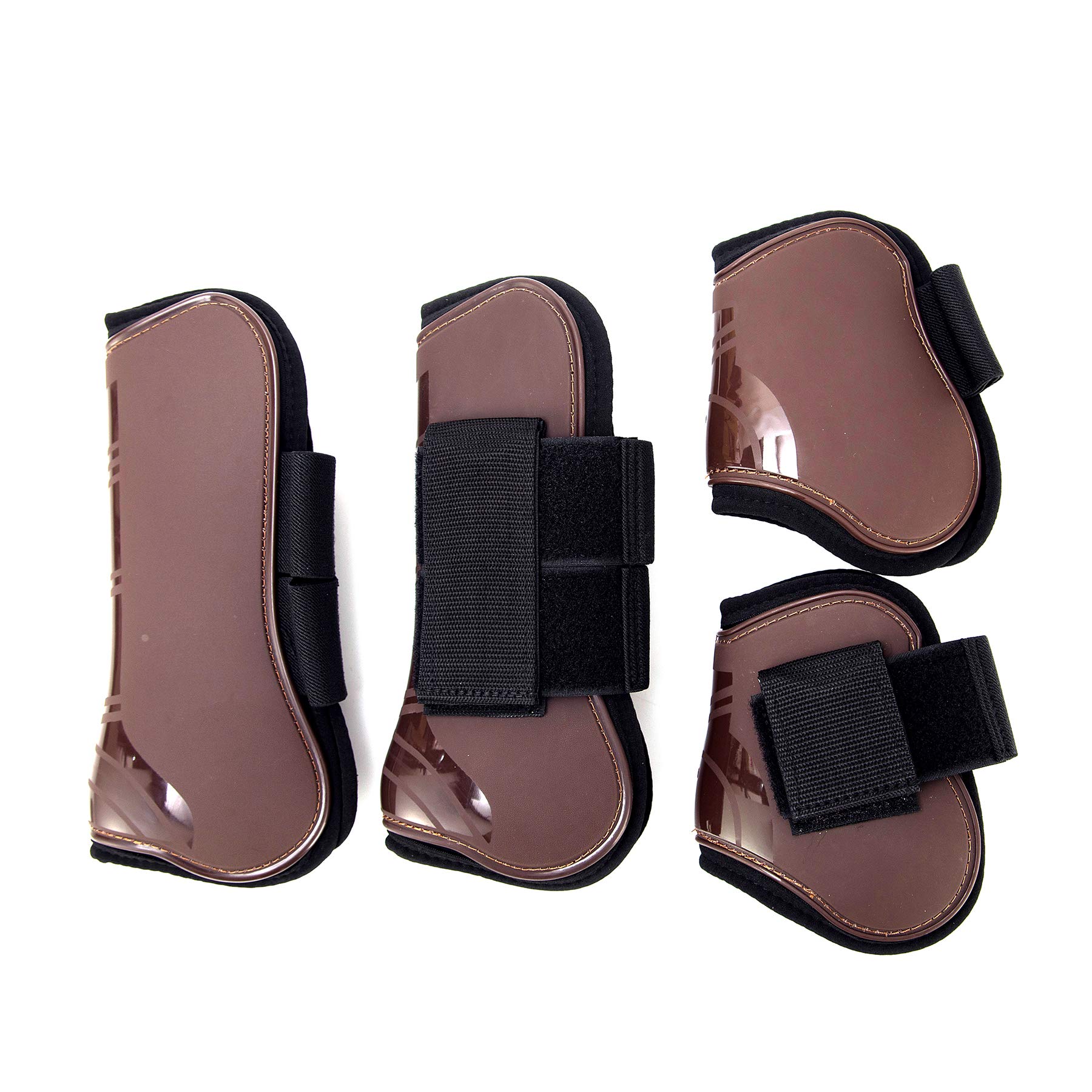 Set Tendine Cavallo 4 Pezzi - Stinchiere Mesh, Per Anteriori E Posteriori, Taglia L, Protezione Shock - Foto 6